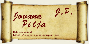 Jovana Pilja vizit kartica
